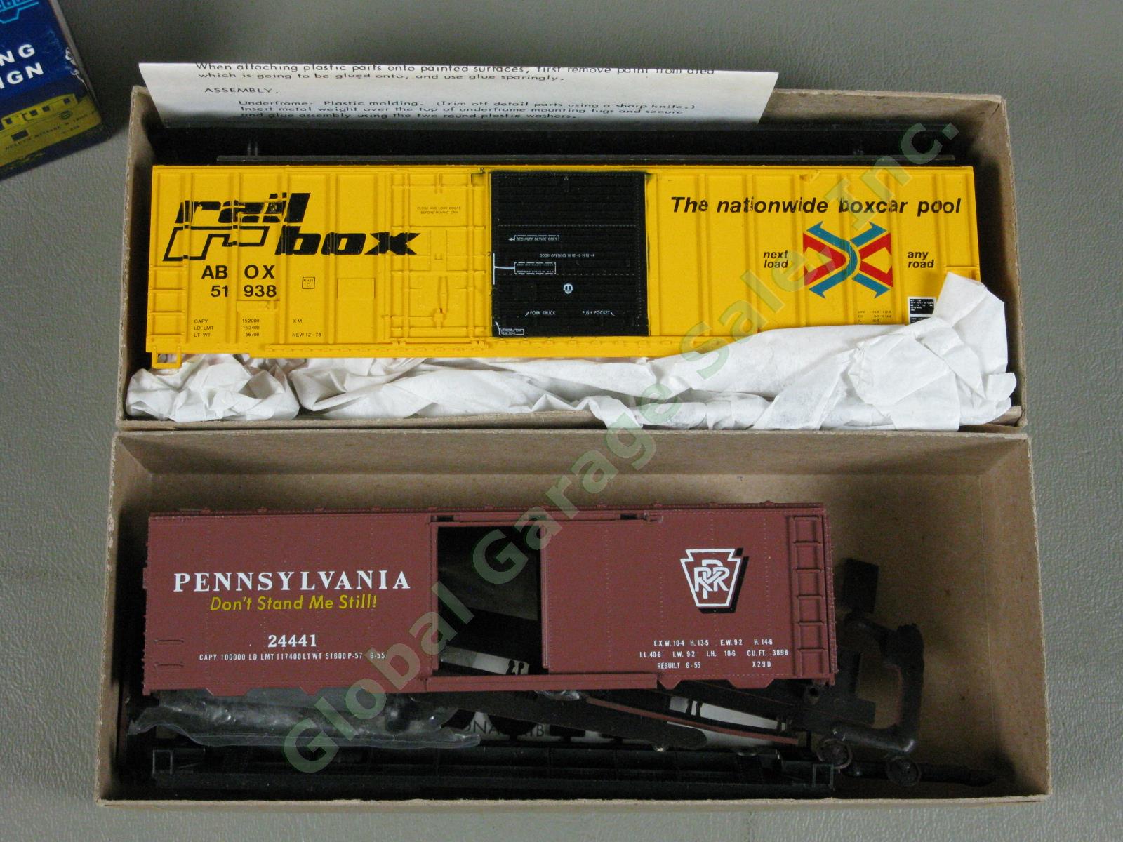 10 NOS Athearn Roundhouse HO PRR Pennsylvania Railroad Boxcar Train Car Set NR 4