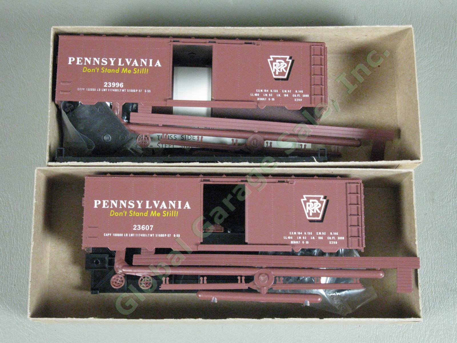 10 NOS Athearn Roundhouse HO PRR Pennsylvania Railroad Boxcar Train Car Set NR 7