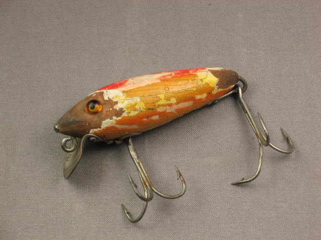 4 Vintage Heddon Fishing Lures Dowagiac Mouse Glass Eye 1