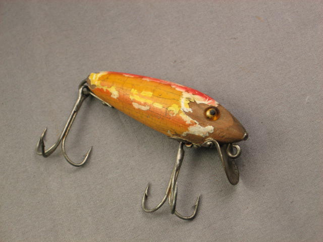 4 Vintage Heddon Fishing Lures Dowagiac Mouse Glass Eye 2
