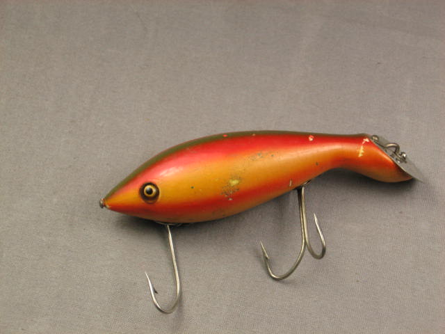 4 Vintage Heddon Fishing Lures Dowagiac Mouse Glass Eye 7