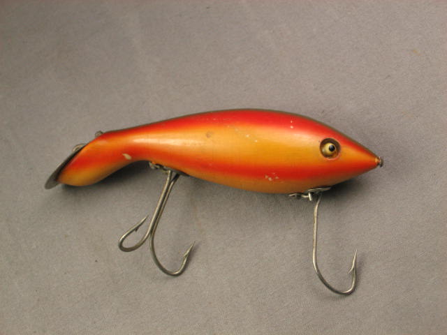 4 Vintage Heddon Fishing Lures Dowagiac Mouse Glass Eye 8