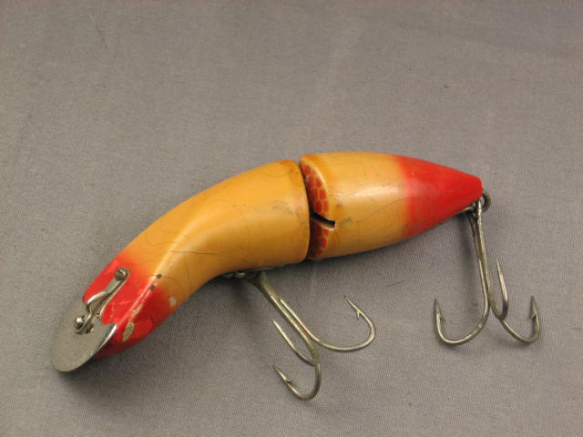 4 Vintage Heddon Fishing Lures Dowagiac Mouse Glass Eye 10