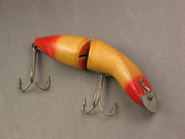 4 Vintage Heddon Fishing Lures Dowagiac Mouse Glass Eye 11