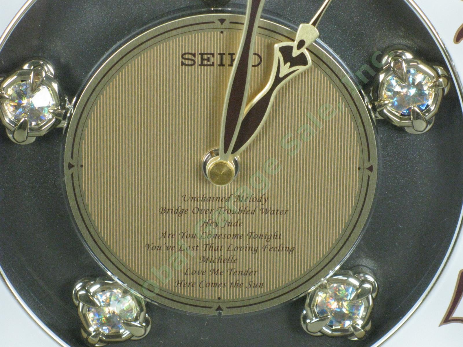 NEW IN BOX Seiko Beatles Melodies in Motion Clock Swarovski Crystals QXM134BRH 6