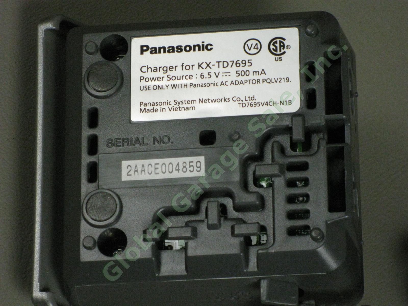 WORKING Panasonic KX-TD7695 DECT 6.0 Cordless Portable Phone Handset Charger NR 7