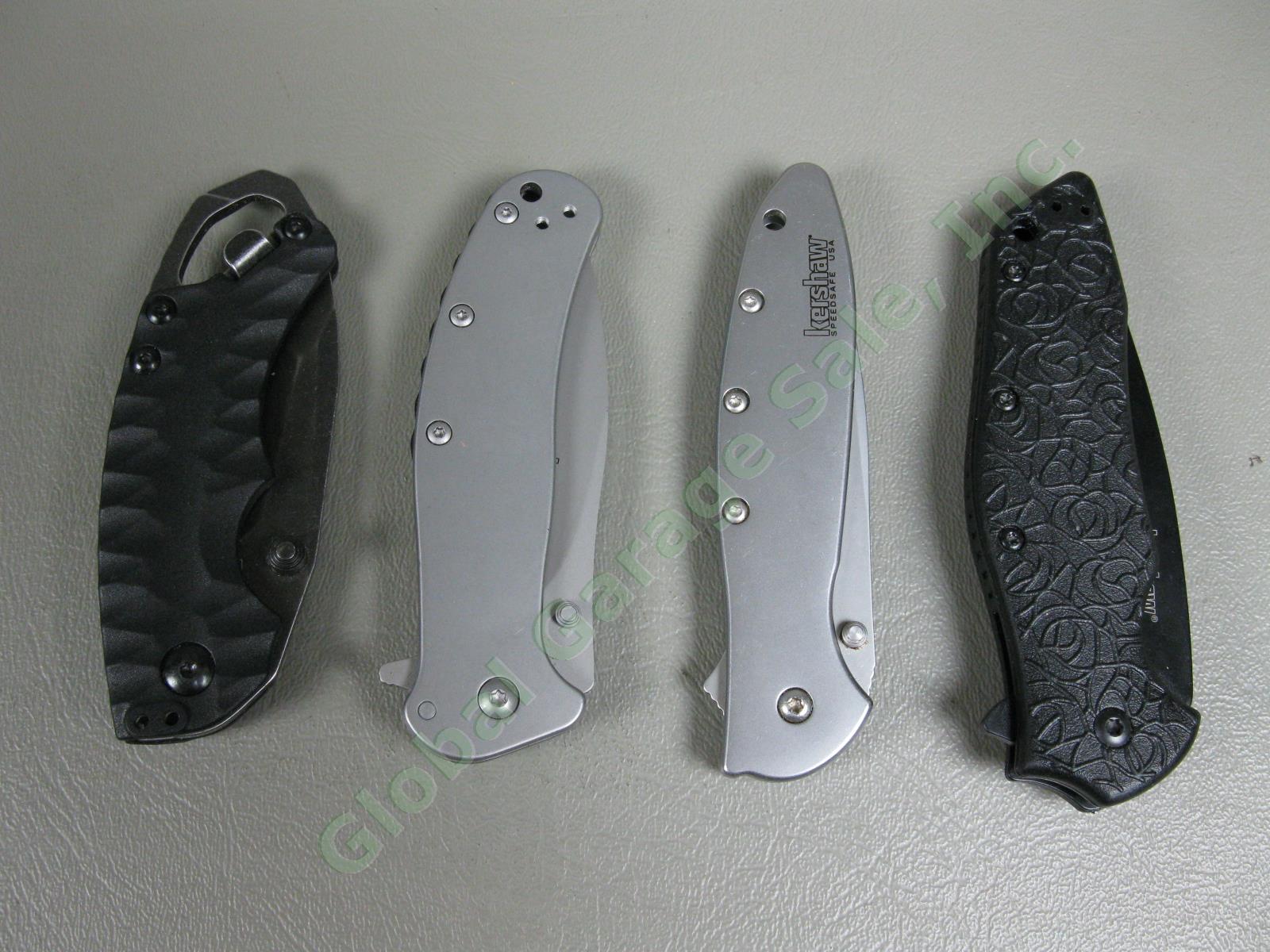 4 Kershaw Folding Pocket Knife Lot 2 LEEK Spring Assisted Serrated Ken Onion NR
