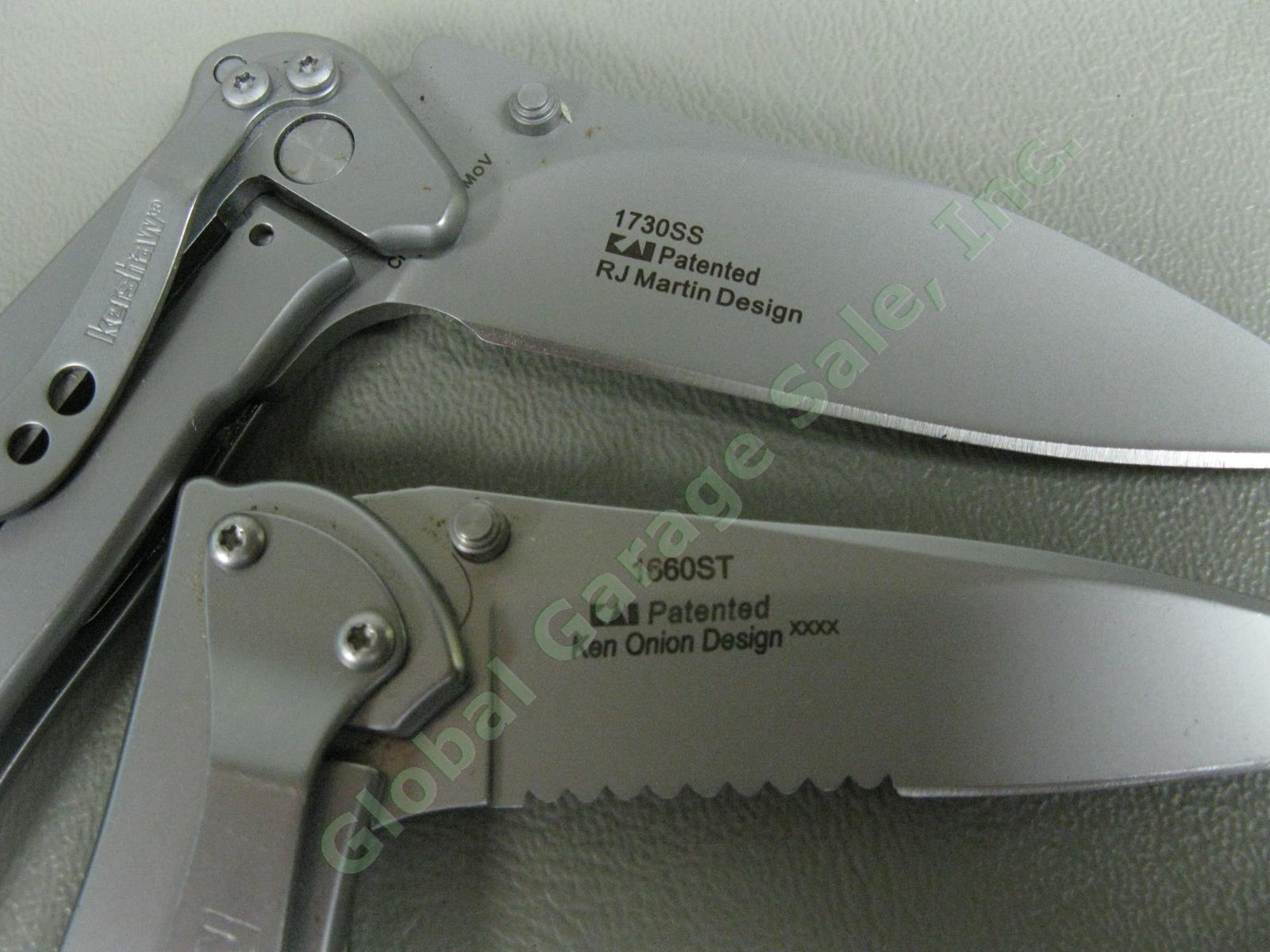 4 Kershaw Folding Pocket Knife Lot 2 LEEK Spring Assisted Serrated Ken Onion NR 4