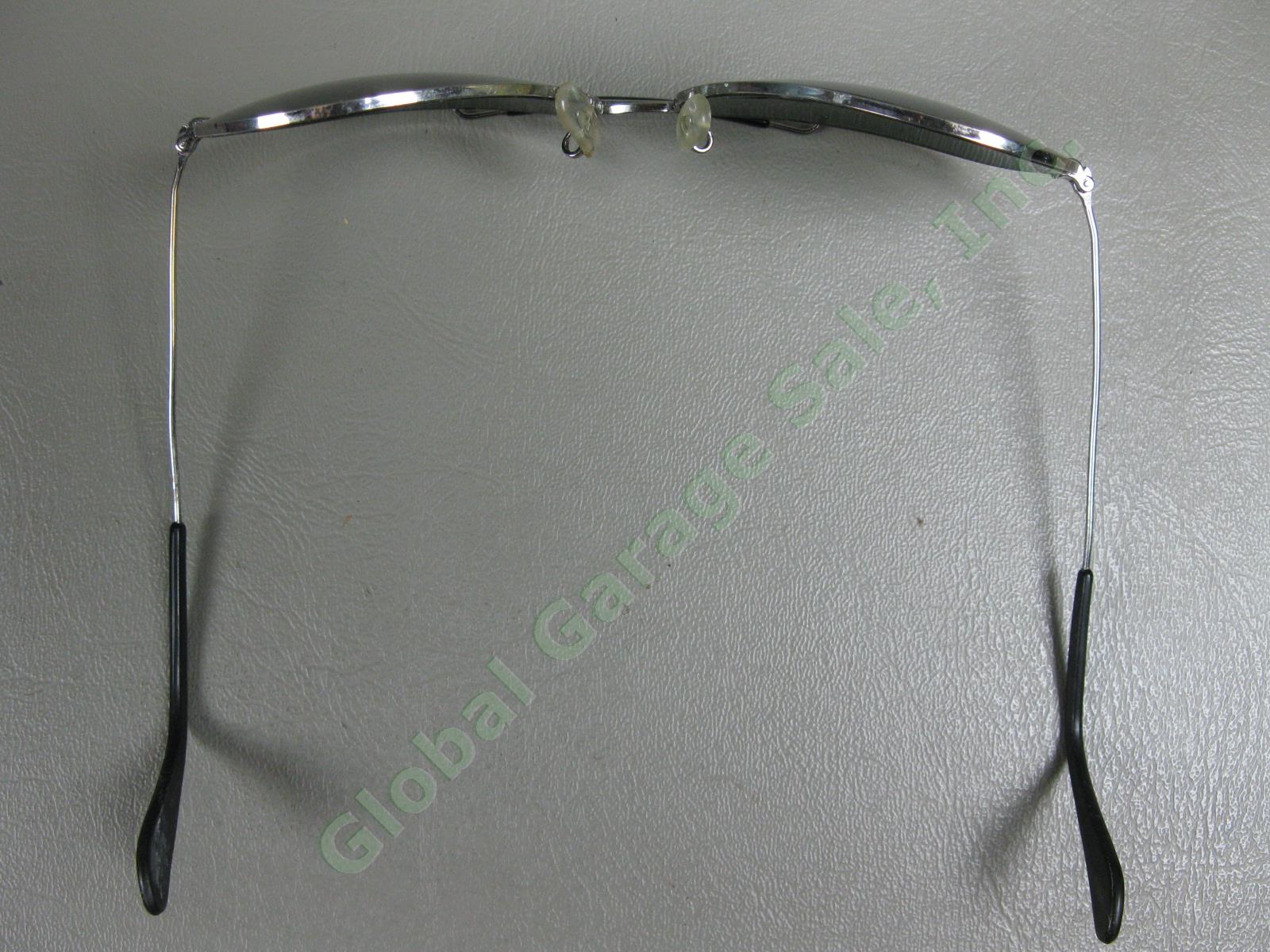 Vtg Bausch + Lomb Ray-Ban Large Aviator Sunglasses 62-14 Green Lenses w/ Case 6