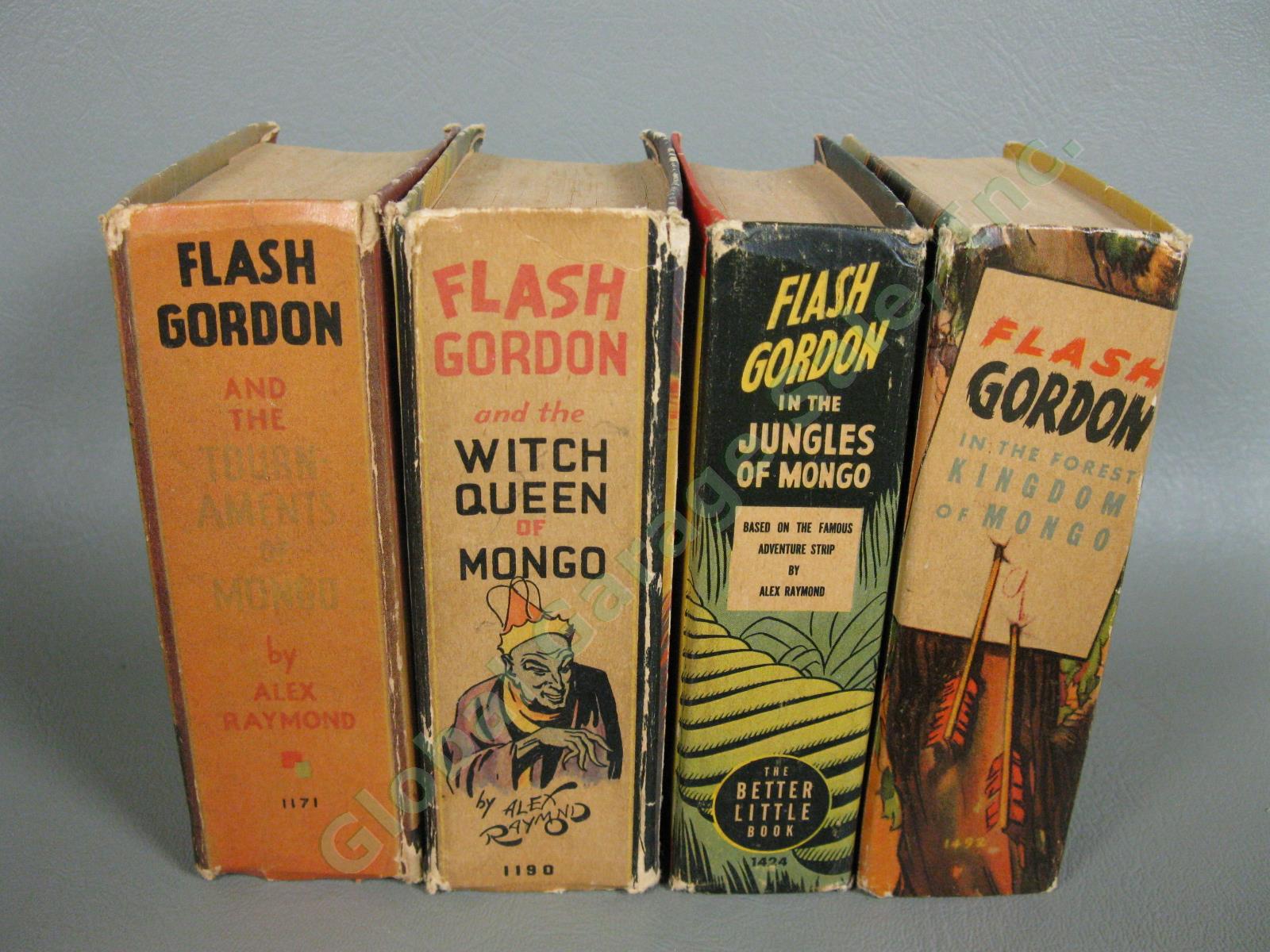 12 Vtg Flash Gordon Big/Better Little Books Lot 1110 Planet Mongo Jungles Forest 15