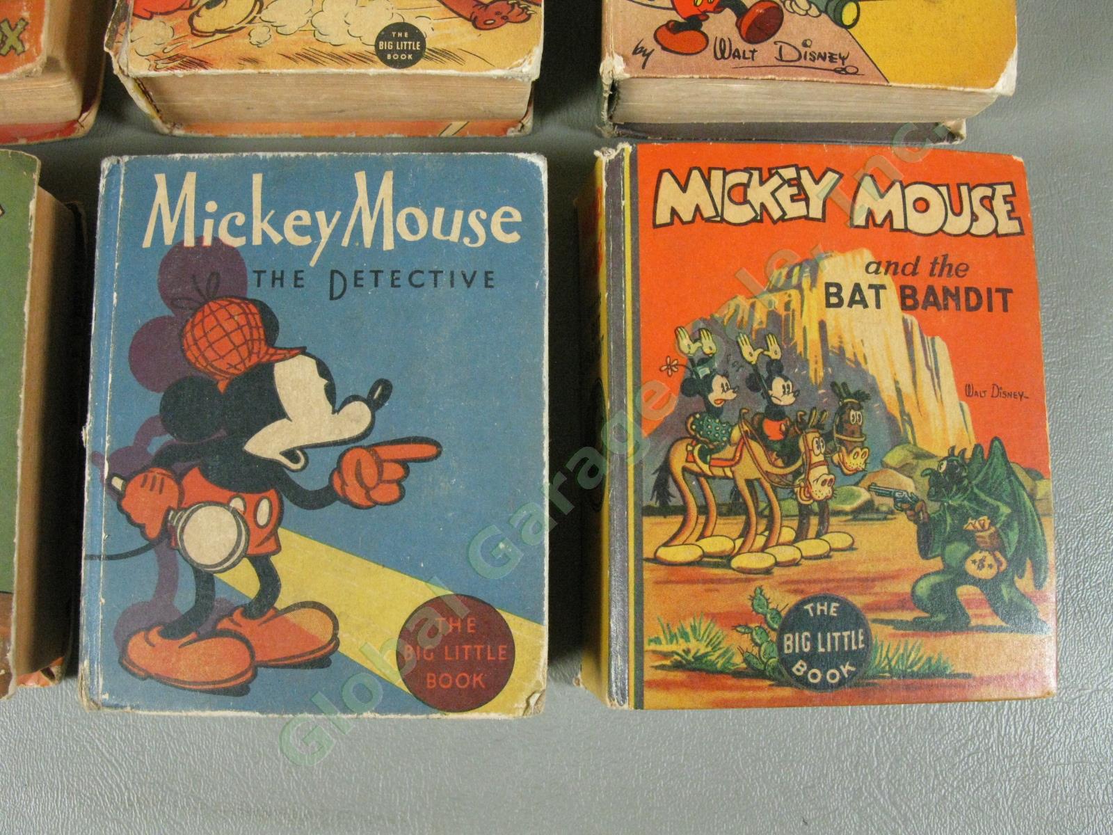12 Vtg Mickey Mouse Big/Better Little Books Lot Bat Bandit Dude Ranch Detective 1