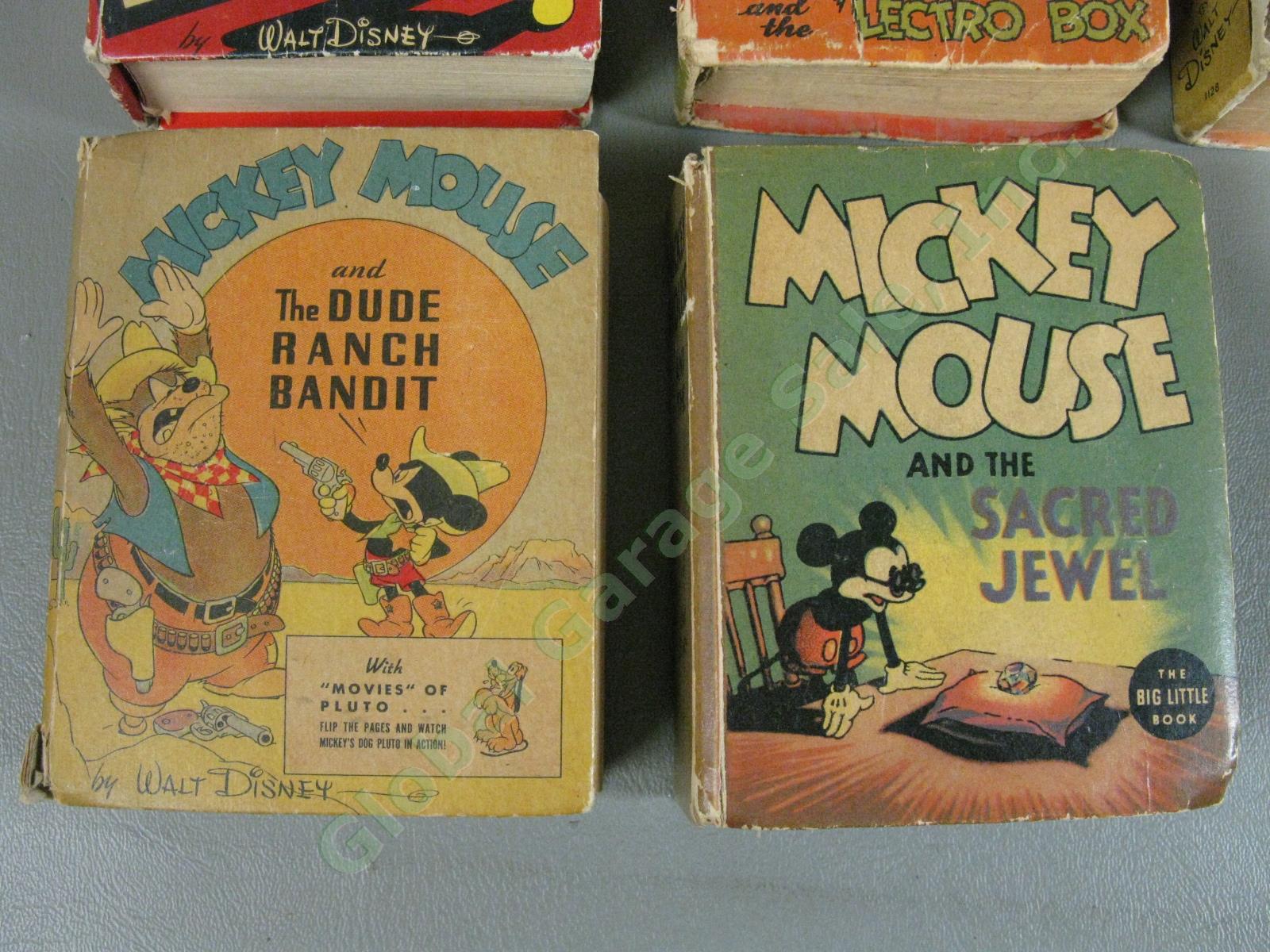 12 Vtg Mickey Mouse Big/Better Little Books Lot Bat Bandit Dude Ranch Detective 3