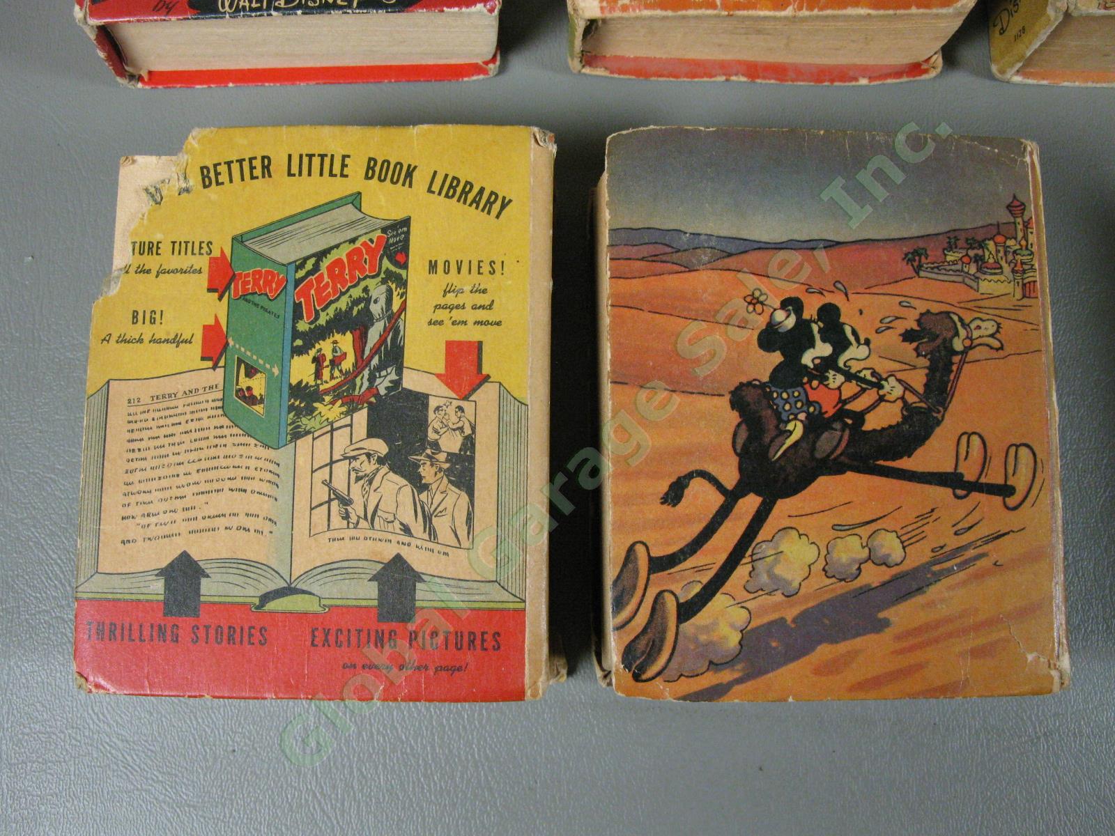 12 Vtg Mickey Mouse Big/Better Little Books Lot Bat Bandit Dude Ranch Detective 4