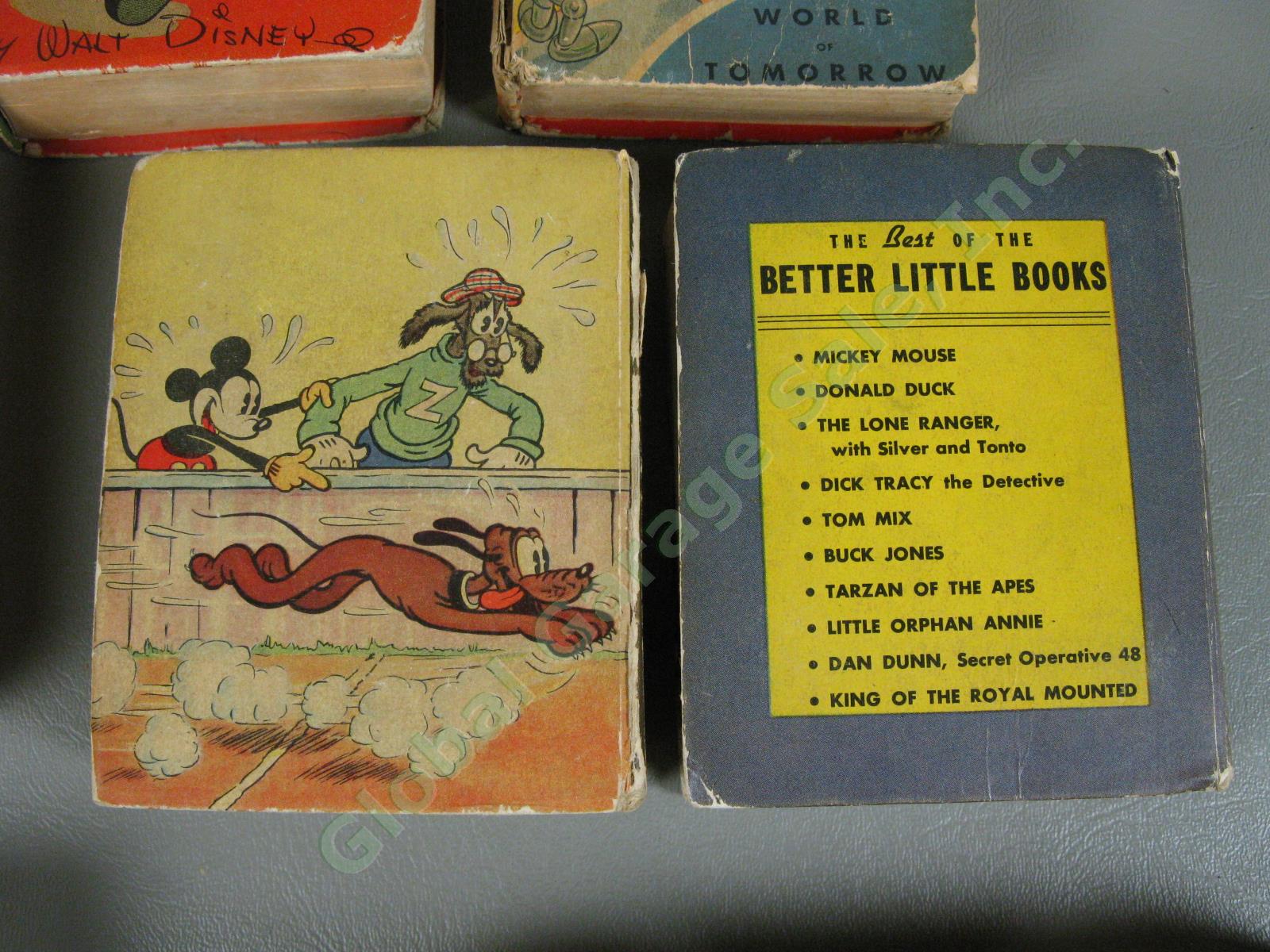 12 Vtg Mickey Mouse Big/Better Little Books Lot Bat Bandit Dude Ranch Detective 6