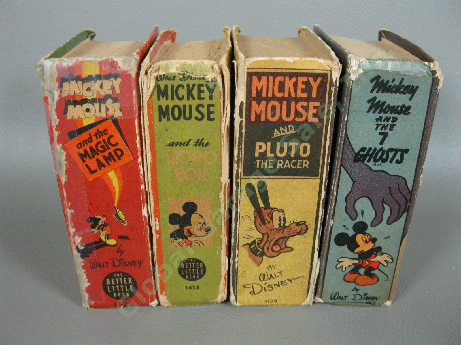 12 Vtg Mickey Mouse Big/Better Little Books Lot Bat Bandit Dude Ranch Detective 15