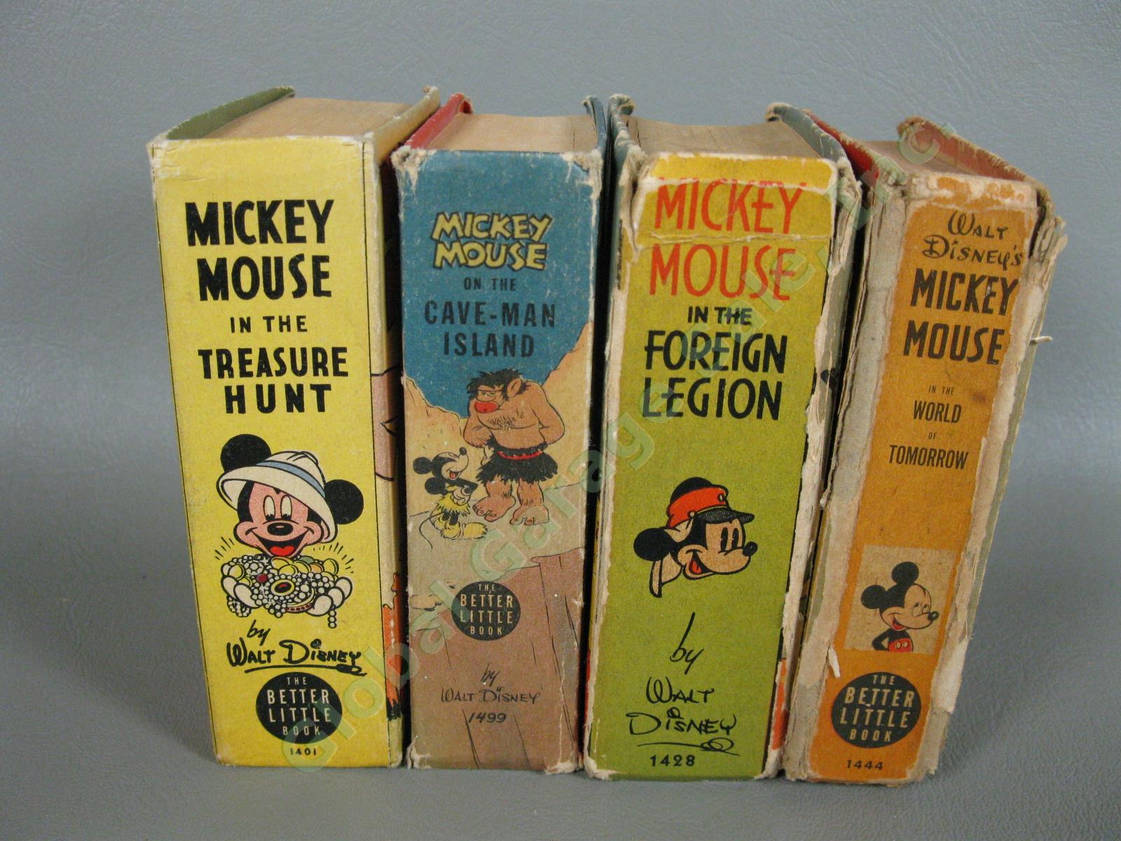 12 Vtg Mickey Mouse Big/Better Little Books Lot Bat Bandit Dude Ranch Detective 17