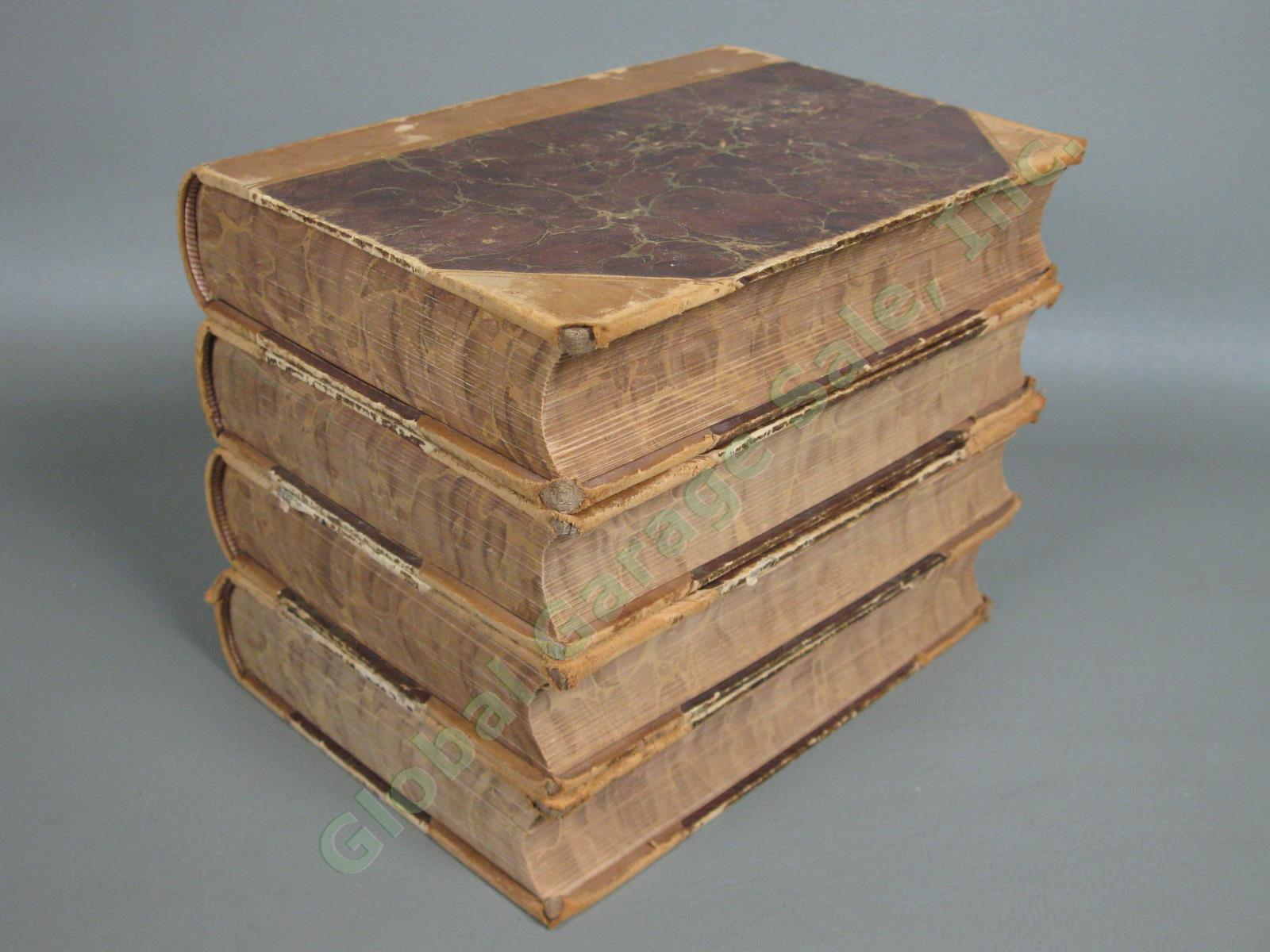 Rare Antique 1885 Memoirs of Napoleon 4 Volume Book Set Leather Bourrienne NR! 2