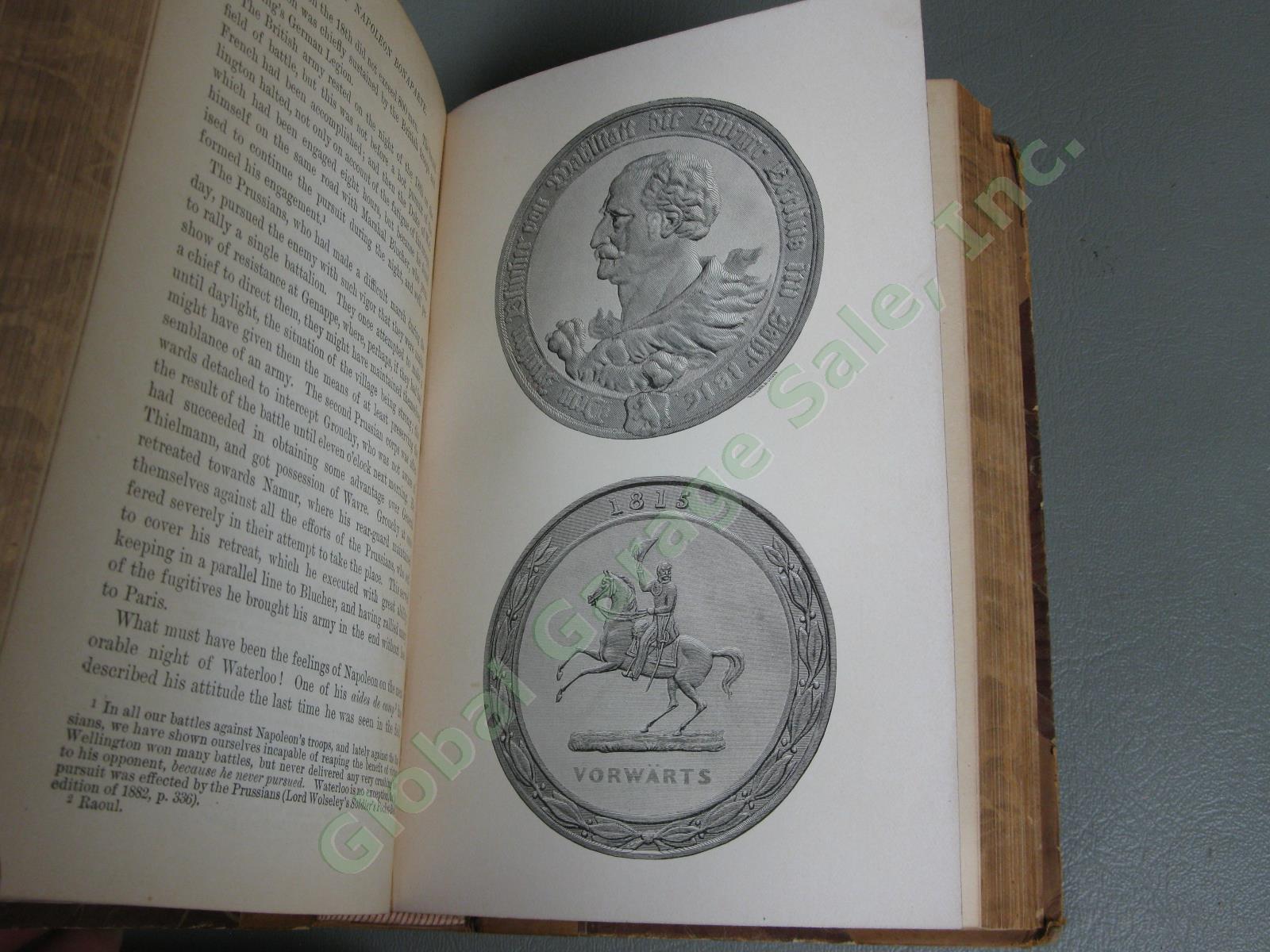 Rare Antique 1885 Memoirs of Napoleon 4 Volume Book Set Leather Bourrienne NR! 19