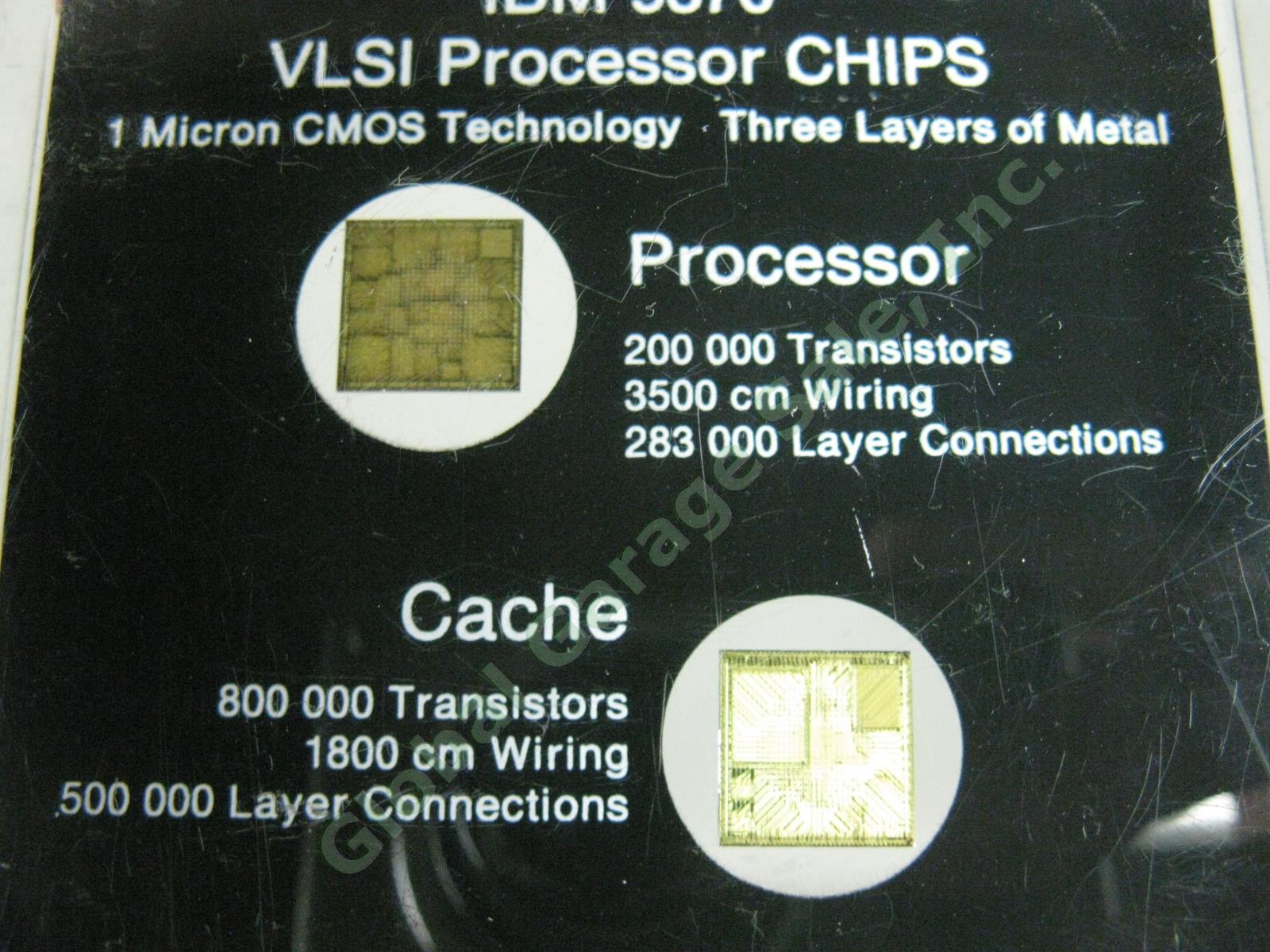 Vintage IBM Lucite Embedded Computer Chip PAPERWEIGHT 9370 VLSI Processor Cache 1