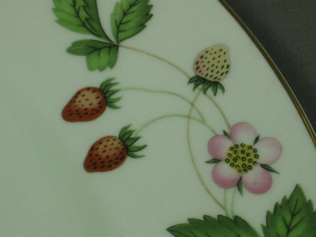 6 Vintage Wedgwood Wild Strawberry Dinner Plates 10.75" 2