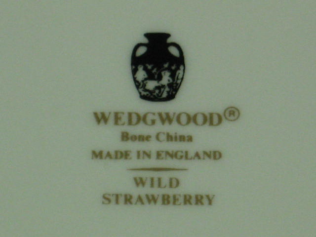6 Vintage Wedgwood Wild Strawberry Dinner Plates 10.75" 4