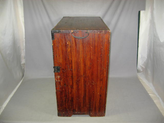 Antique Japanese Wooden Tansu Chest Of Drawers Trunk NR 9
