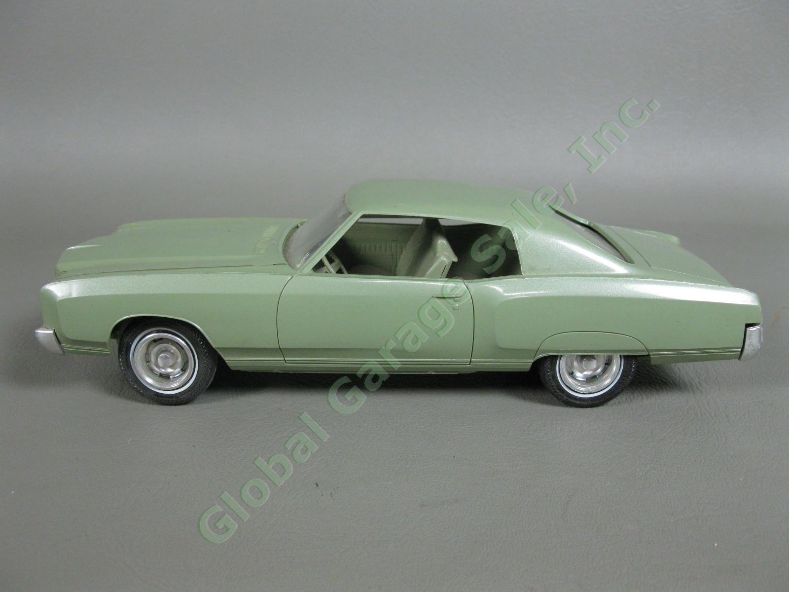 ORIGINAL 1970 Chevrolet Monte Carlo Green Mist Plastic Dealer Promo Model Car NR 1