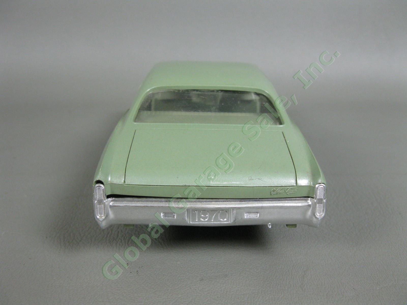 ORIGINAL 1970 Chevrolet Monte Carlo Green Mist Plastic Dealer Promo Model Car NR 4