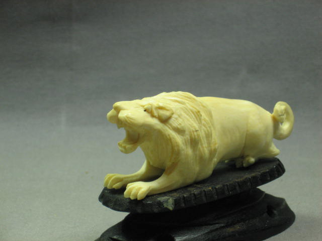 9 Antique Carved Ivory Animal Figurines Lot Japanese NR 9