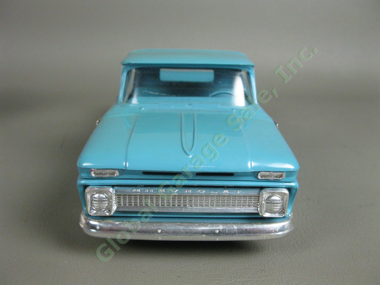 VINTAGE 1965 Chevrolet Fleetside C10 Pickup Truck Blue Dealer Promo Model Car NR 2