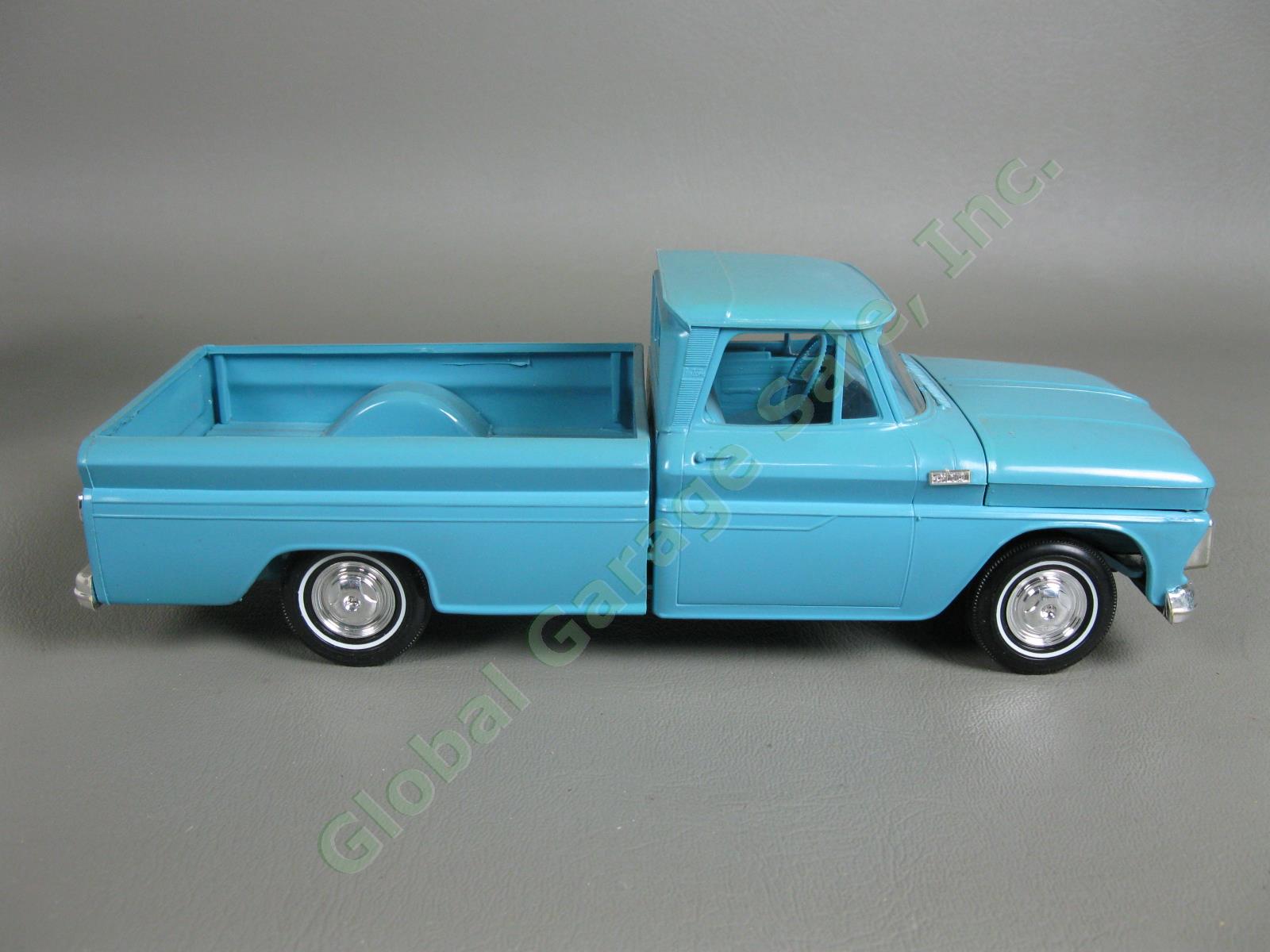 VINTAGE 1965 Chevrolet Fleetside C10 Pickup Truck Blue Dealer Promo Model Car NR 3