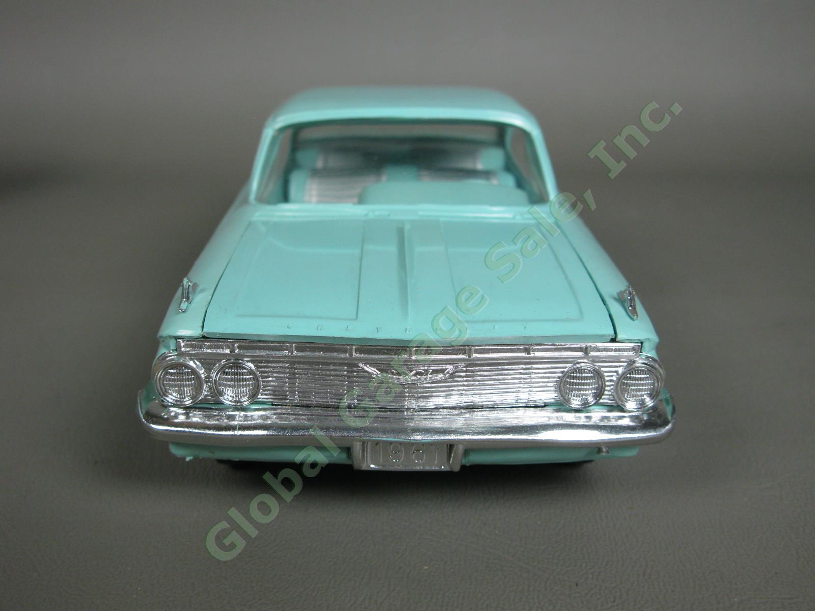 ORIGINAL VTG 1961 Chevrolet Impala 4DR Seamist Turquoise Dealer Promo Model Car 2