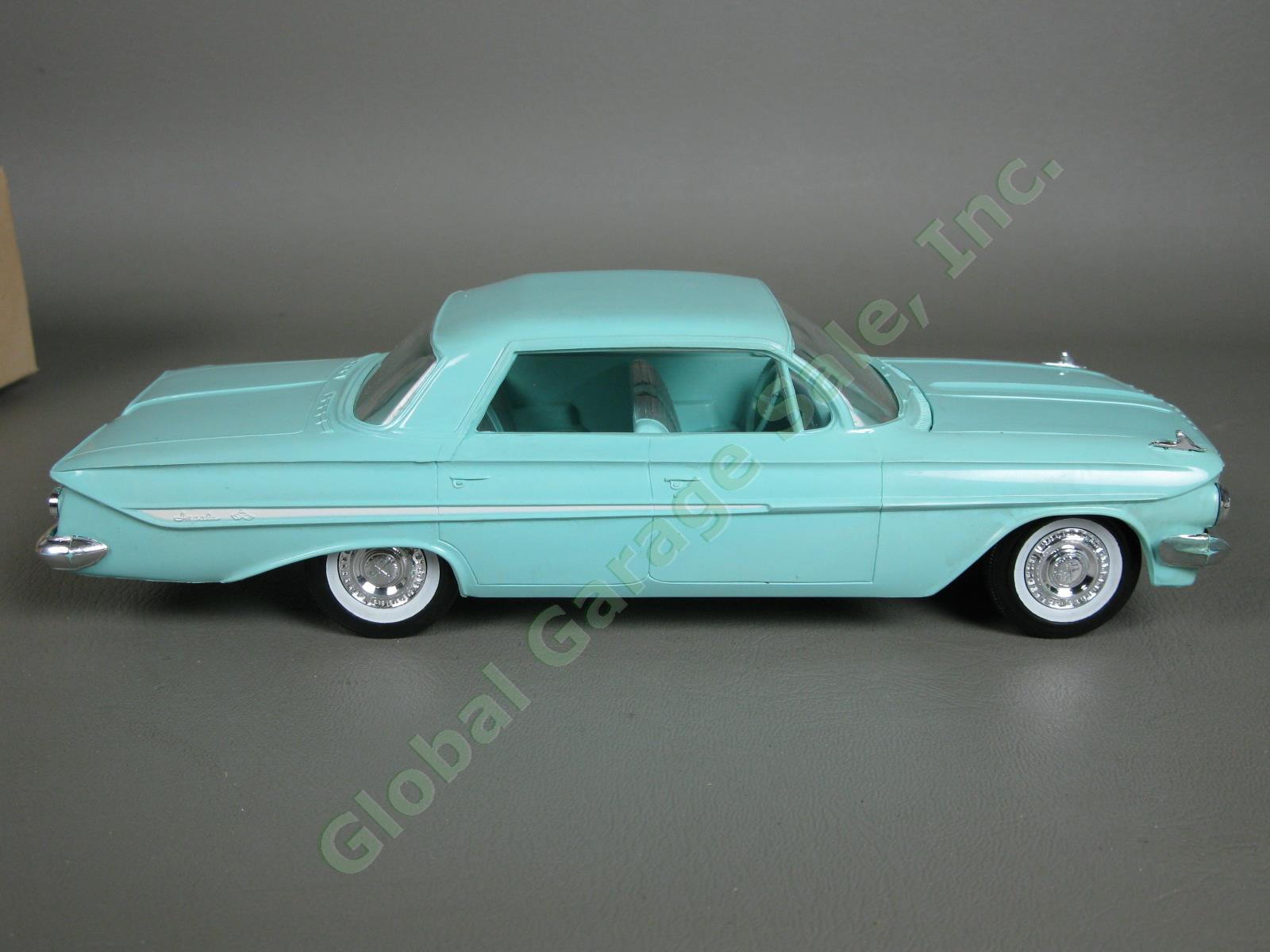 ORIGINAL VTG 1961 Chevrolet Impala 4DR Seamist Turquoise Dealer Promo Model Car 3