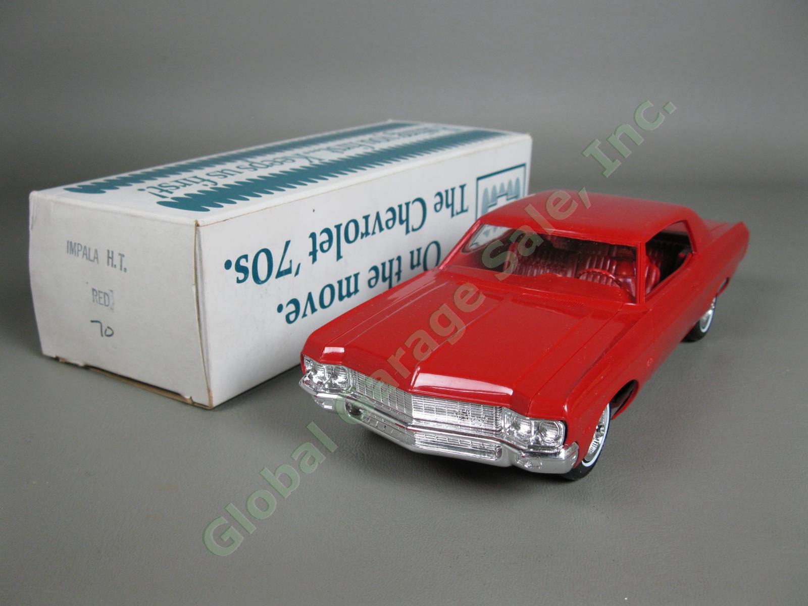 ORIGINAL VTG 1970 Chevrolet Impala 454 Cranberry Hard Top Dealer Promo Model Car