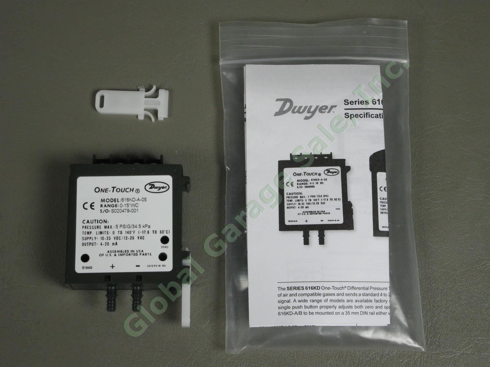 6 Dwyer One-Touch Series 616KD-A-05 Differential Pressure Transmitter Sealed NIB