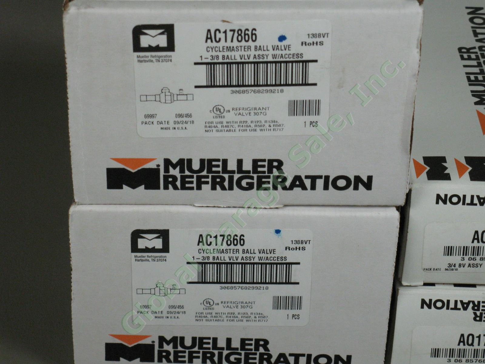 7 Mueller Refrigeration Cyclemaster Ball Valve LOT Collection with Access NIB NR 1