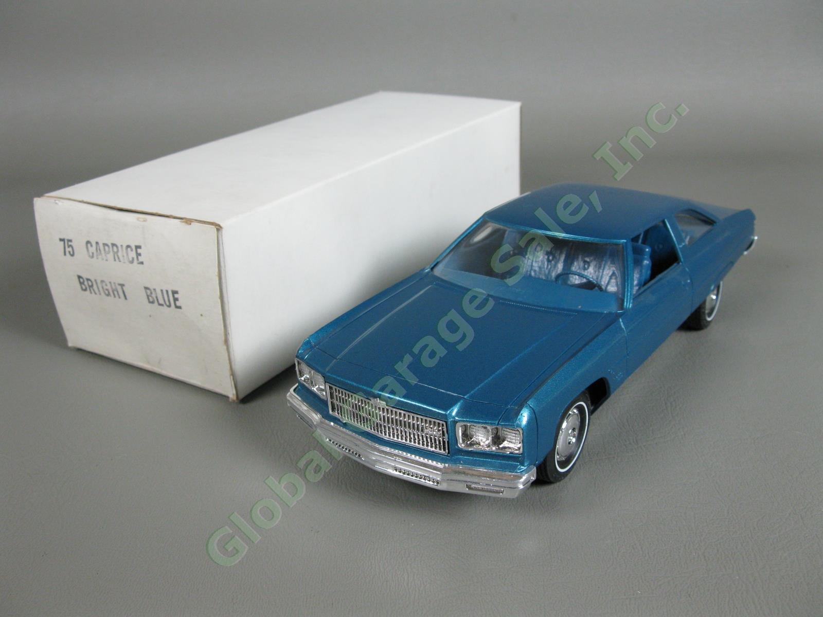 Original VTG 1975 Chevrolet Caprice Classic Blue Plastic Dealer Promo Model Car