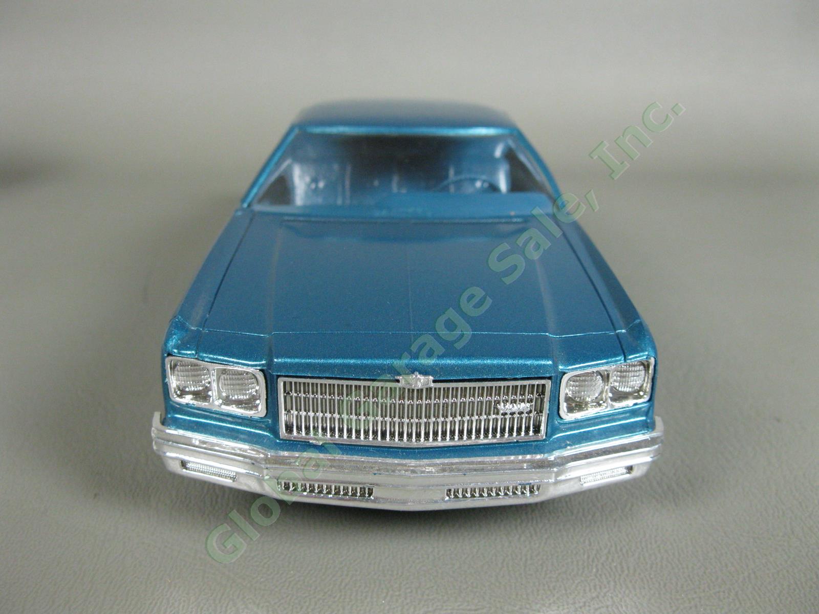 Original VTG 1975 Chevrolet Caprice Classic Blue Plastic Dealer Promo Model Car 2