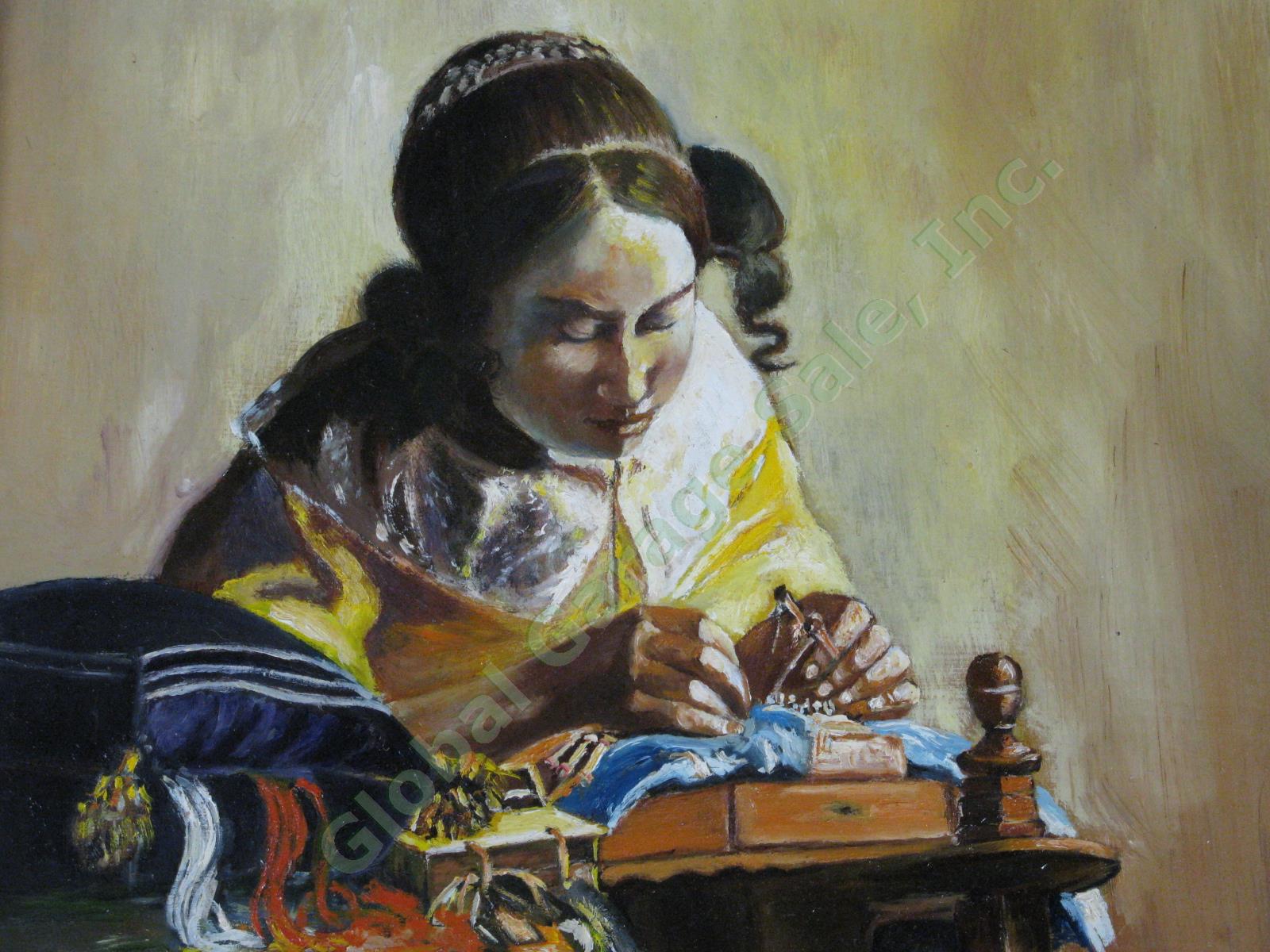 7 W Kowal Signed Vintage Original Polish Oil Paintings Lot After Vermeer + NR! 2