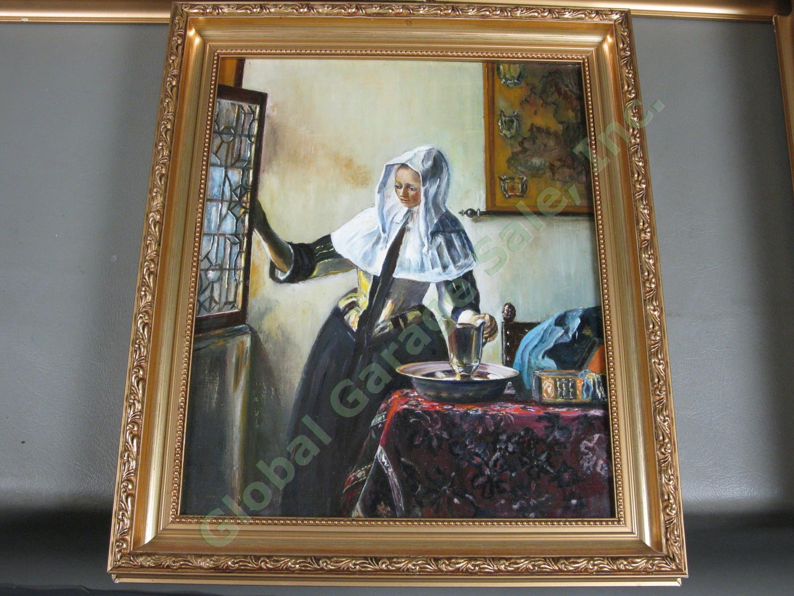 7 W Kowal Signed Vintage Original Polish Oil Paintings Lot After Vermeer + NR! 7