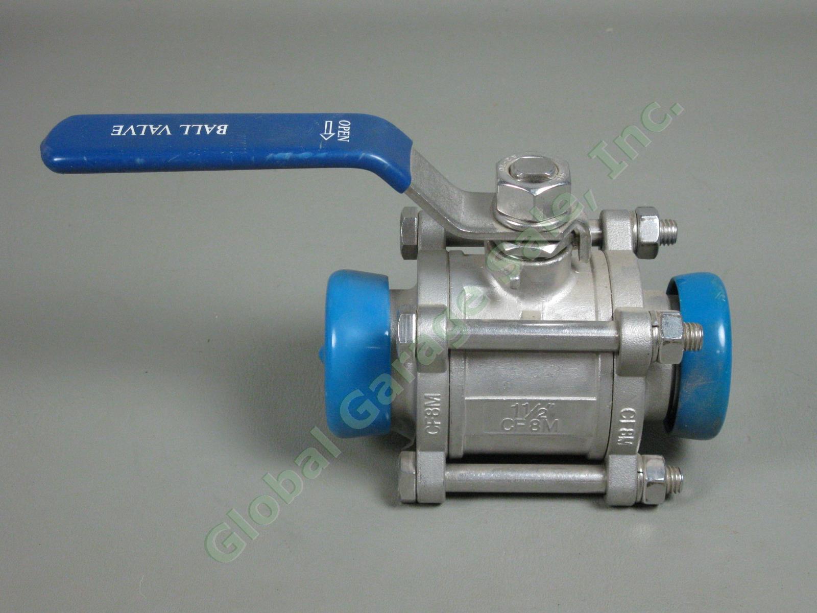 3 NEW Sanitary 1.5" Ball Valves CF8M Stainless Steel 1000 WOG NW-40 BV-150-NWB 1