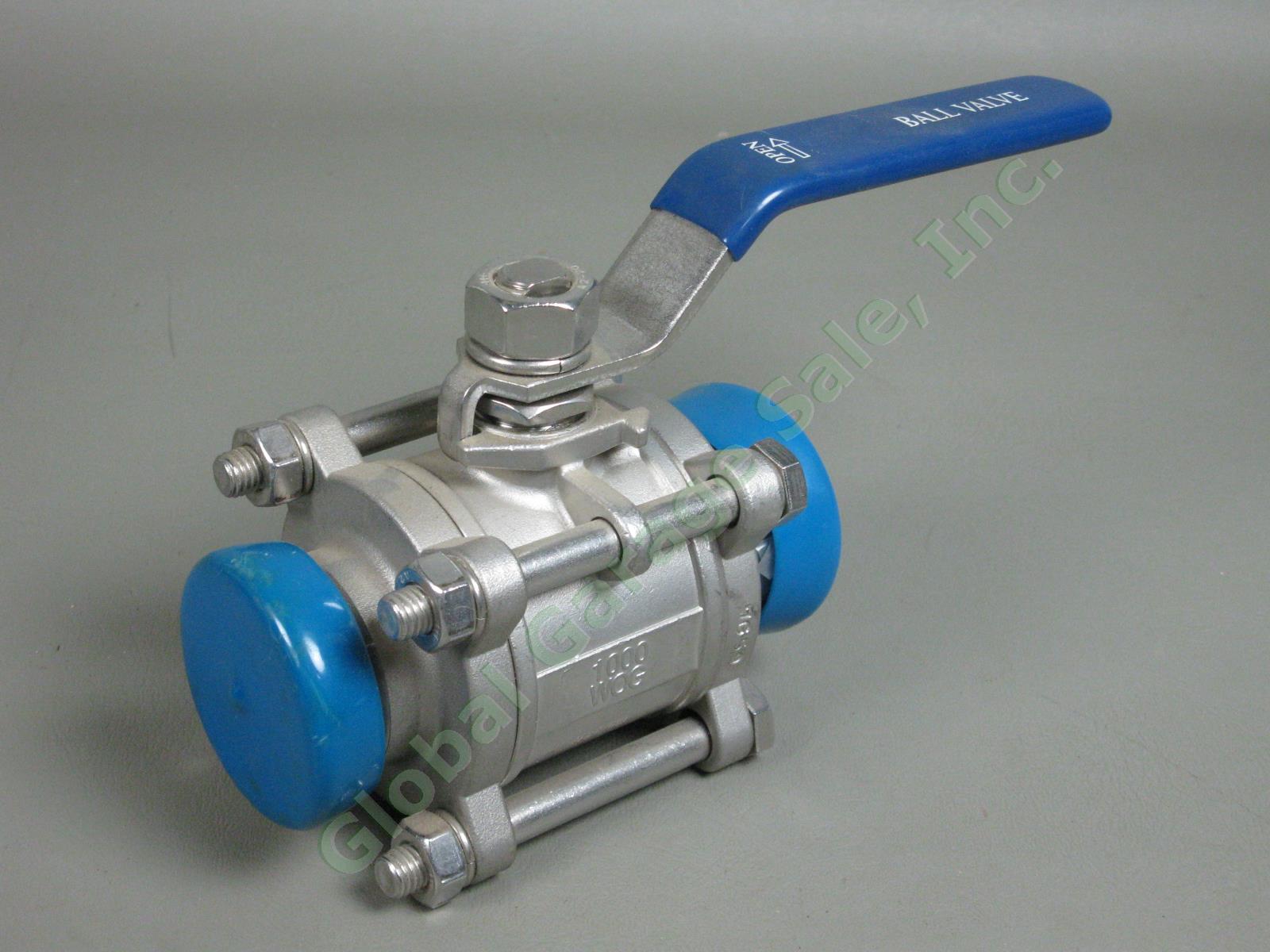 3 NEW Sanitary 1.5" Ball Valves CF8M Stainless Steel 1000 WOG NW-40 BV-150-NWB 2