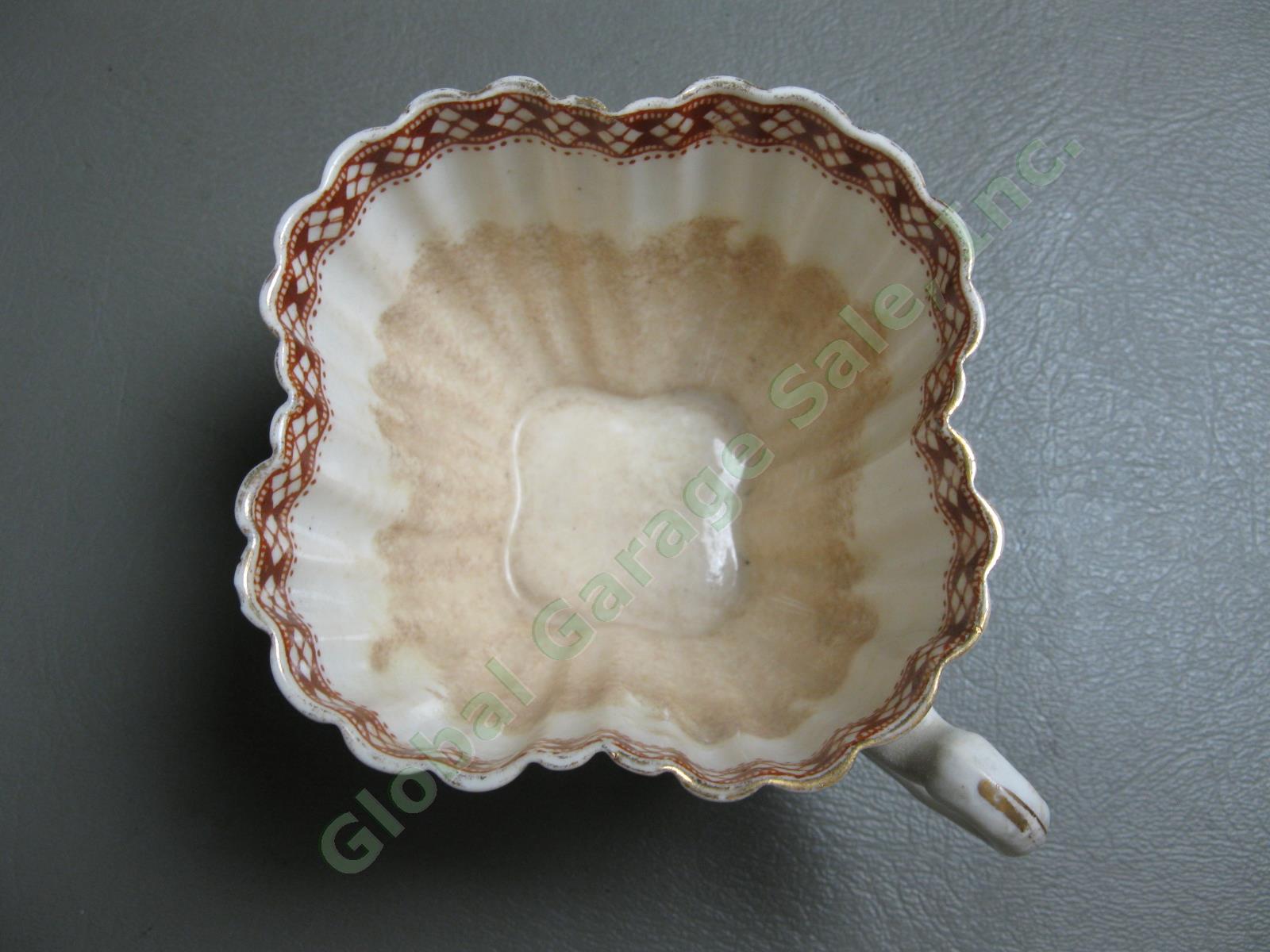 Antique Shelley Wileman Blue Cornflower Bone China Trio Tea Cup Saucer Plate Set 7