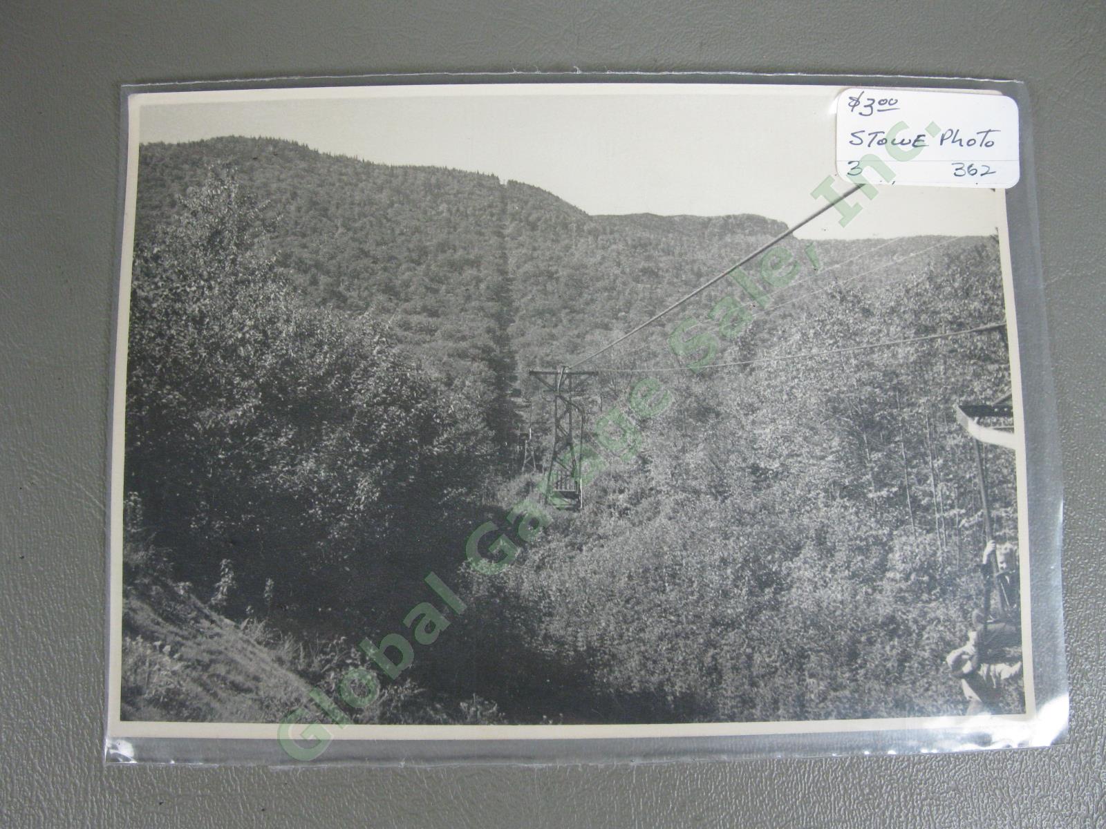 12 Antique 1940s Stowe Vermont Photo LOT Mountain Chair Lift Main St Cars People 13