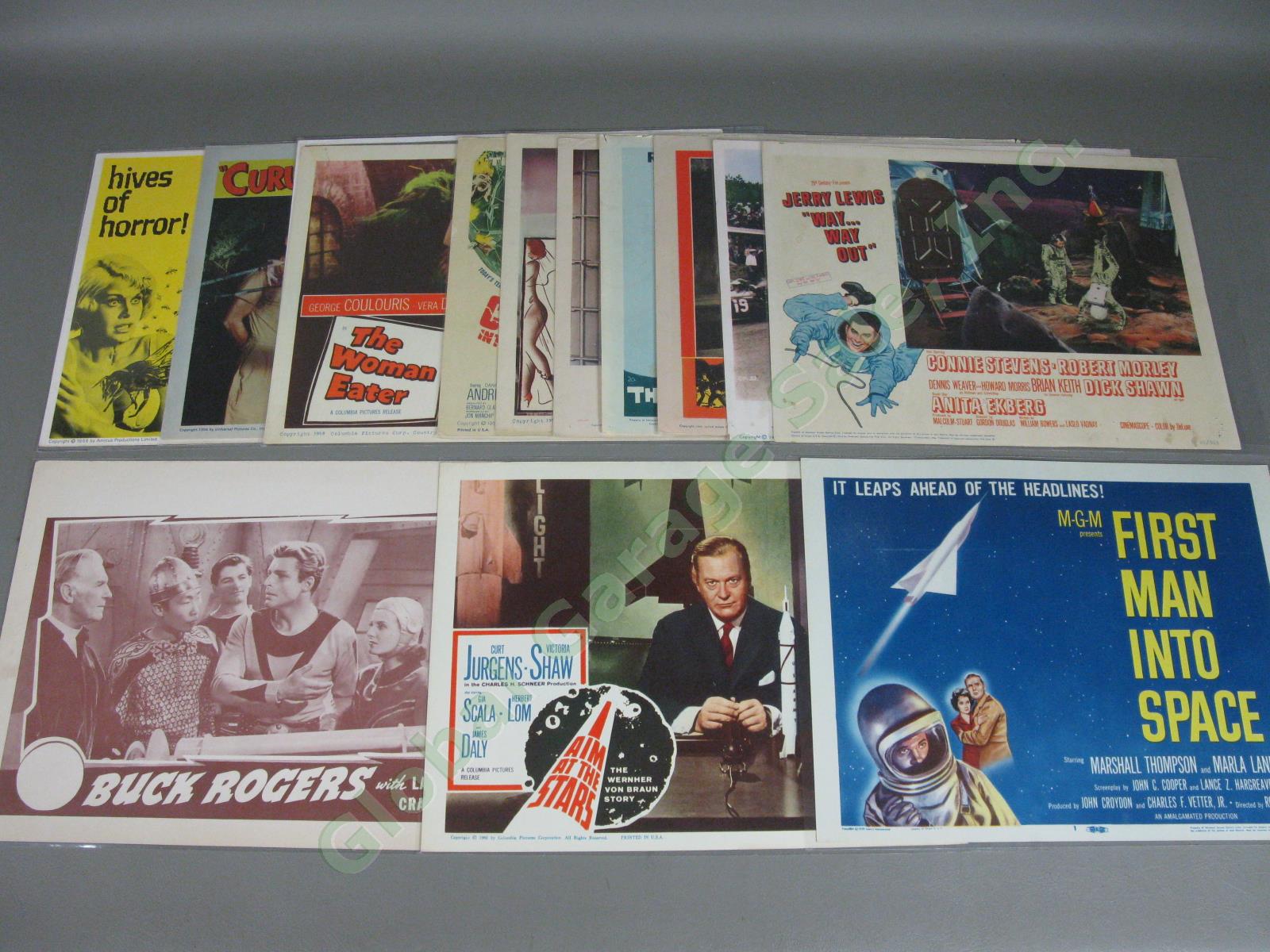 16 Vintage 1940s-1970s Lobby Card Lot Sci-Fi Buck Rogers House of Dark Shadows +