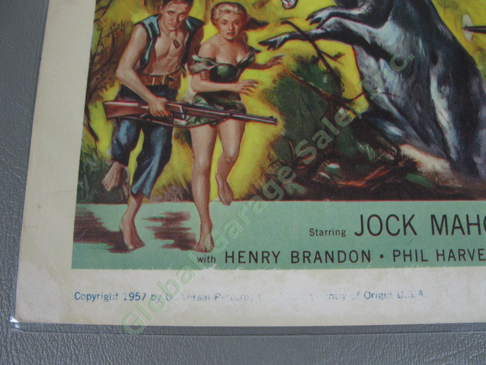 2 Original 1957 The Land Unknown Lobby Title Cards Fantasy Sci-Fi 11"x14" Poster 2