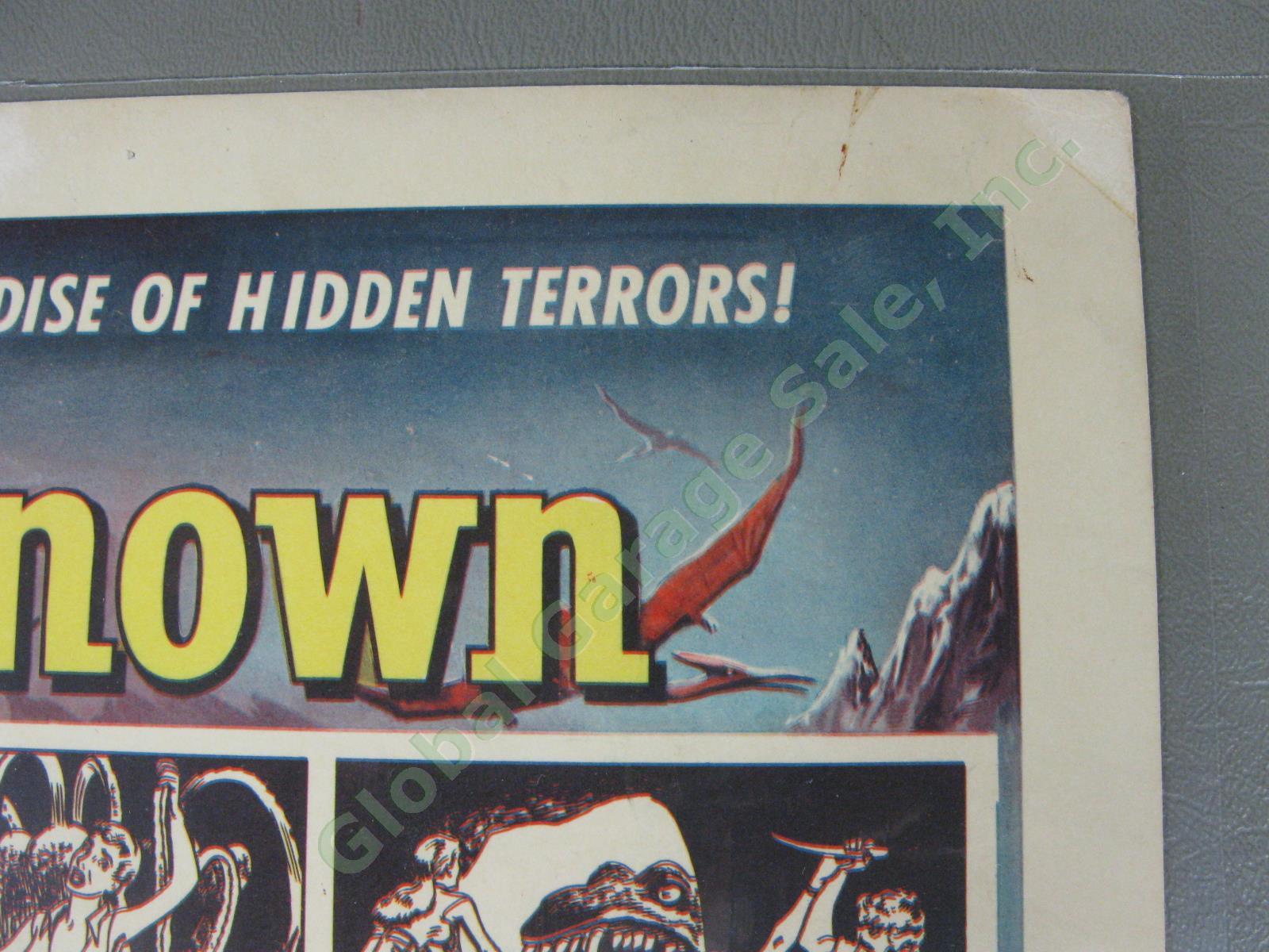 2 Original 1957 The Land Unknown Lobby Title Cards Fantasy Sci-Fi 11"x14" Poster 6