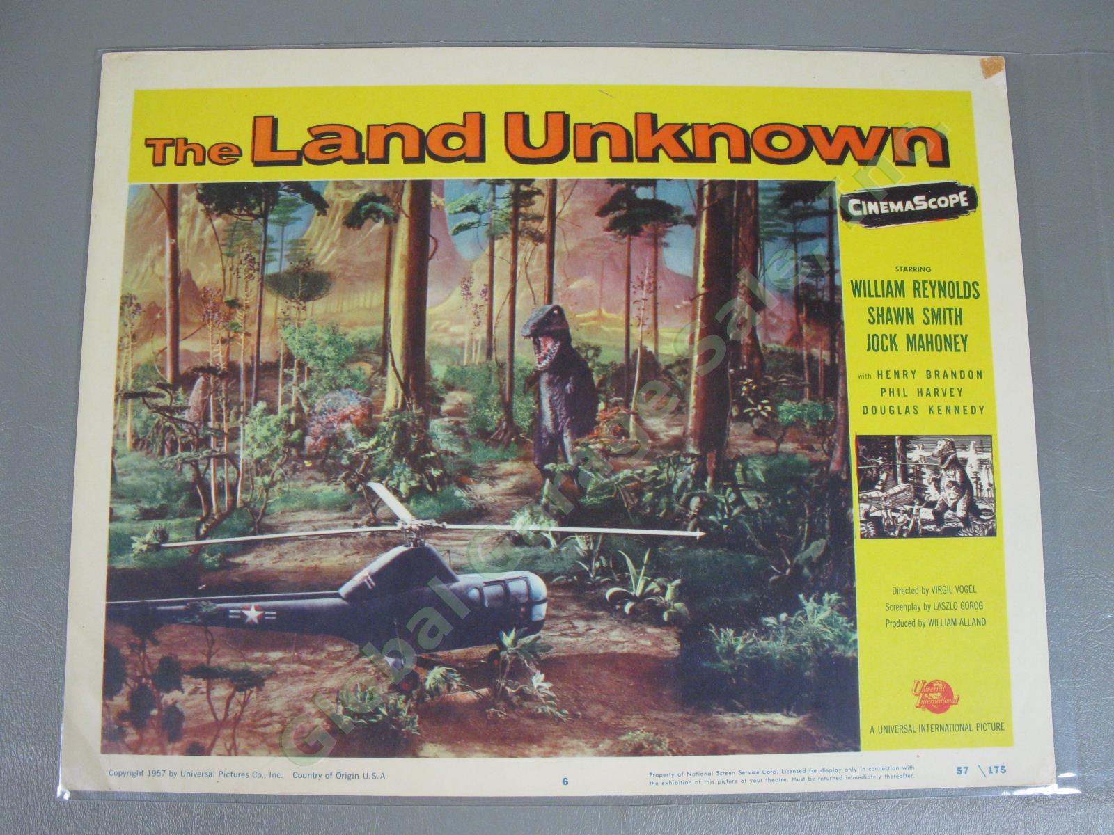 2 Original 1957 The Land Unknown Lobby Title Cards Fantasy Sci-Fi 11"x14" Poster 7
