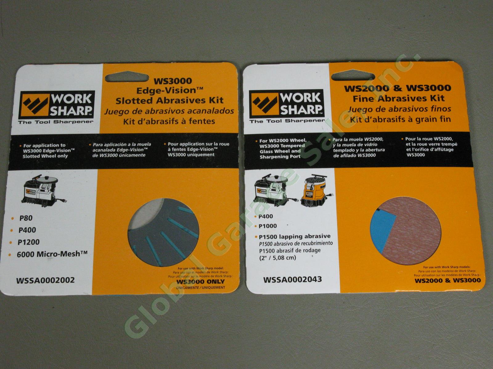 Work Sharp WS3000 Wood Tool Sharpener + Slotted/Fine Abrasives & Micro-Mesh Kits 10