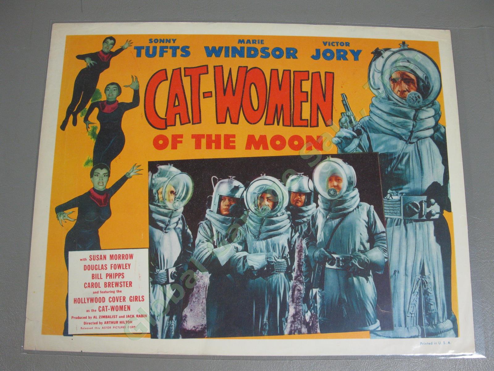 Original 1953 Cat-Women of the Moon Lobby Title Card Sci-Fi 11"x14" Poster NR